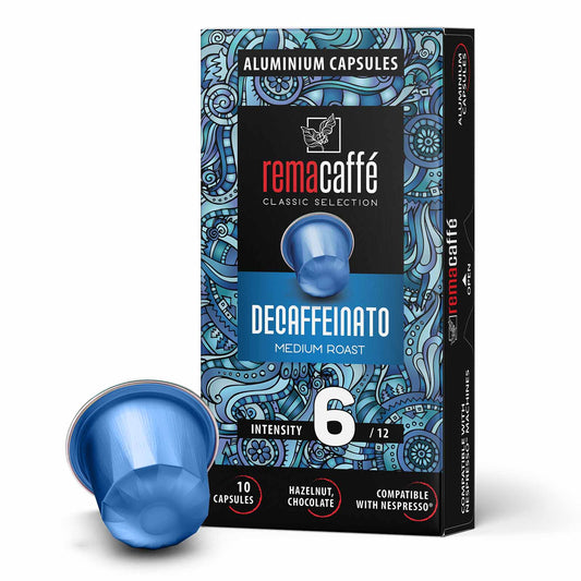 капсули REMACAFFЕ Decaffeinato, 10 бр., съвместими с машини Nespresso