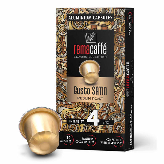 Kапсули REMACAFFÉ Gusto Satin, 10 бр., съвместими с машини Nespresso