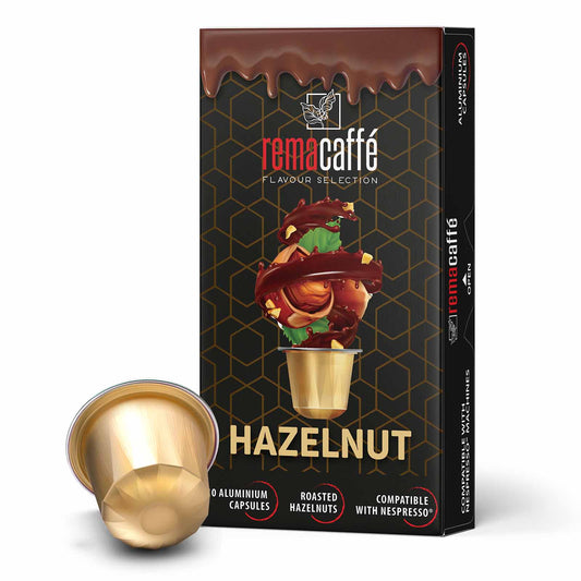 Kапсули REMACAFFÉ HAZELNUT, 10 бр., съвместими с машини Nespresso