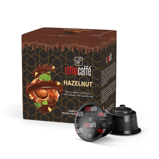 капсули REMACAFFÉ Hazelnut, 16 бр., съвместими с Nescafe Dolce Gusto кафемаши
