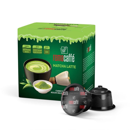 капсули REMACAFFÉ Matcha Latte, 16 бр., съвместими с Dolce Gusto кафемаши