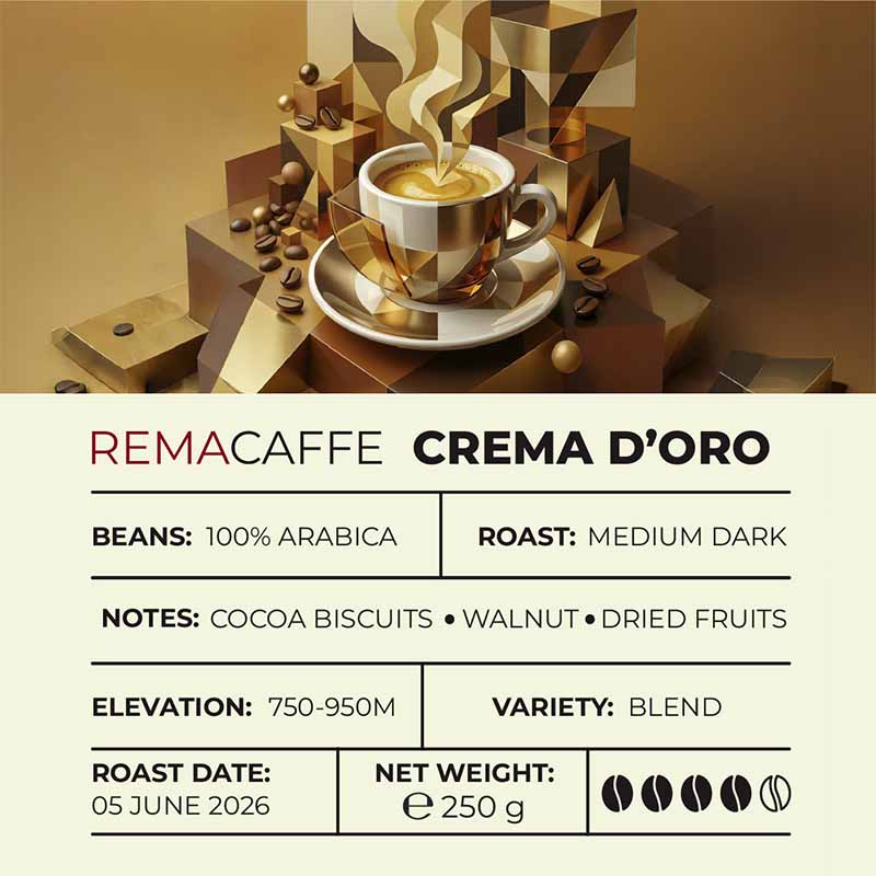 Кафе на зърна REMACAFFE Crema d'Oro, 250 гр.
