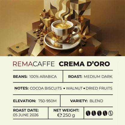 Кафе на зърна REMACAFFE Crema d'Oro, 250 гр.