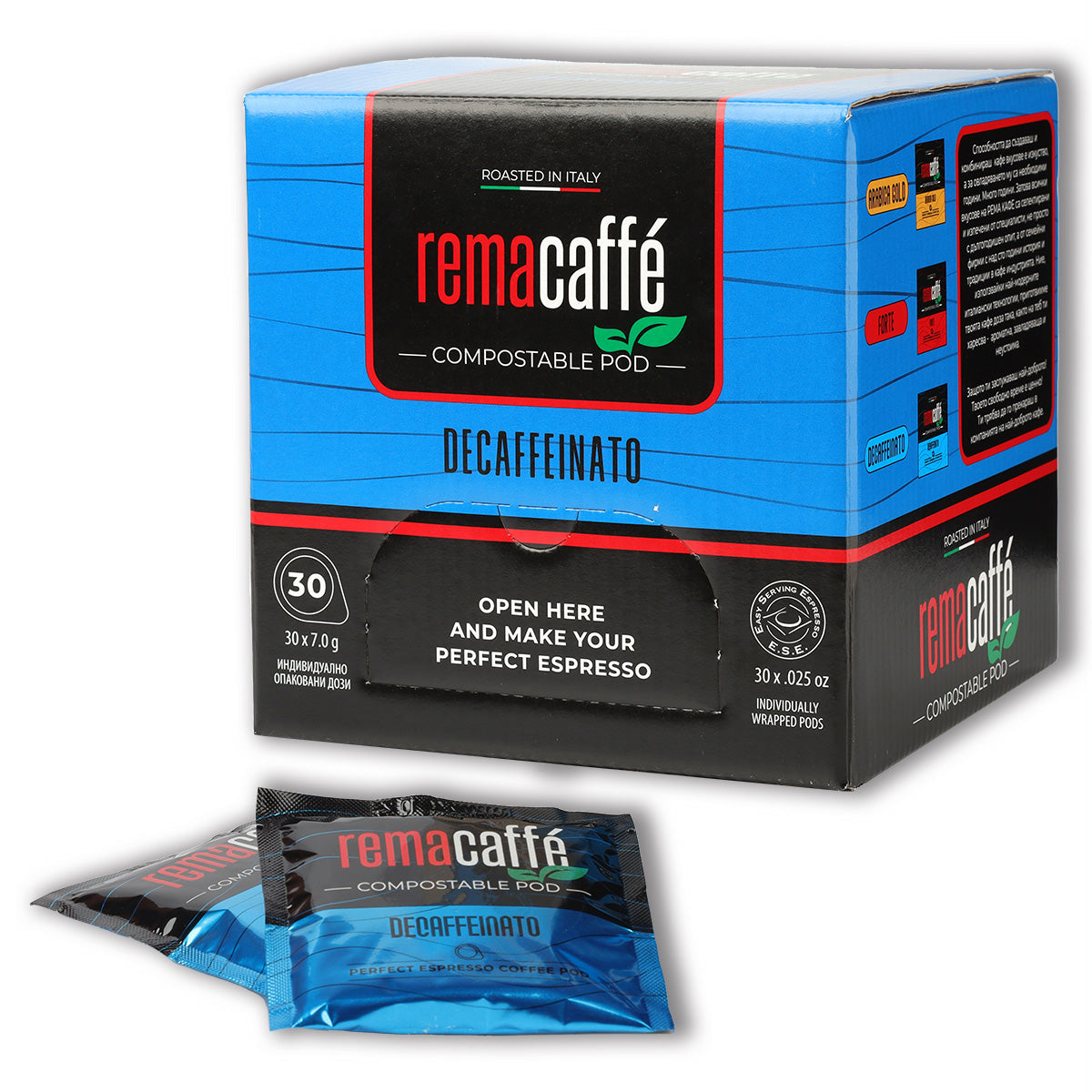 doze de cafea REMACAFFE Decafeinato, 18 buc