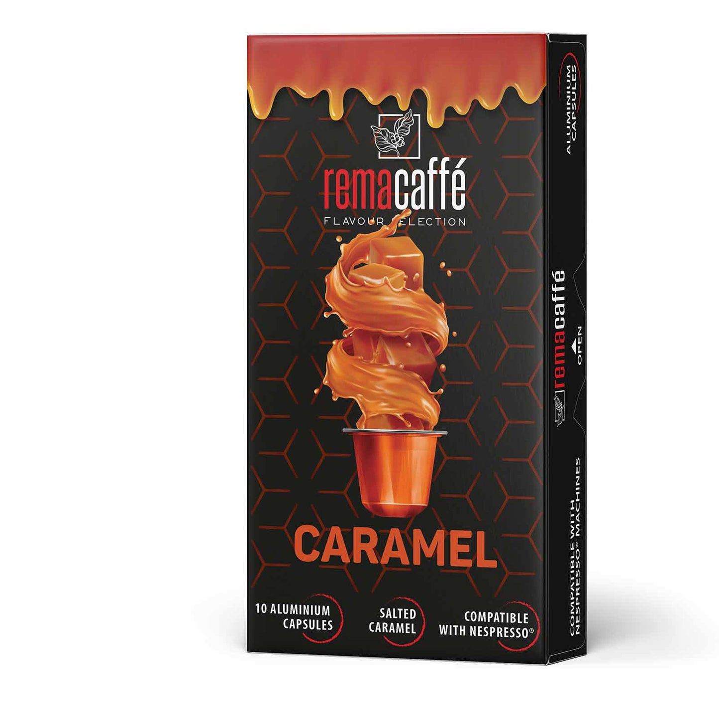 Capsule REMACAFFÉ CARAMEL, 10 buc., pentru aparatele Nespresso