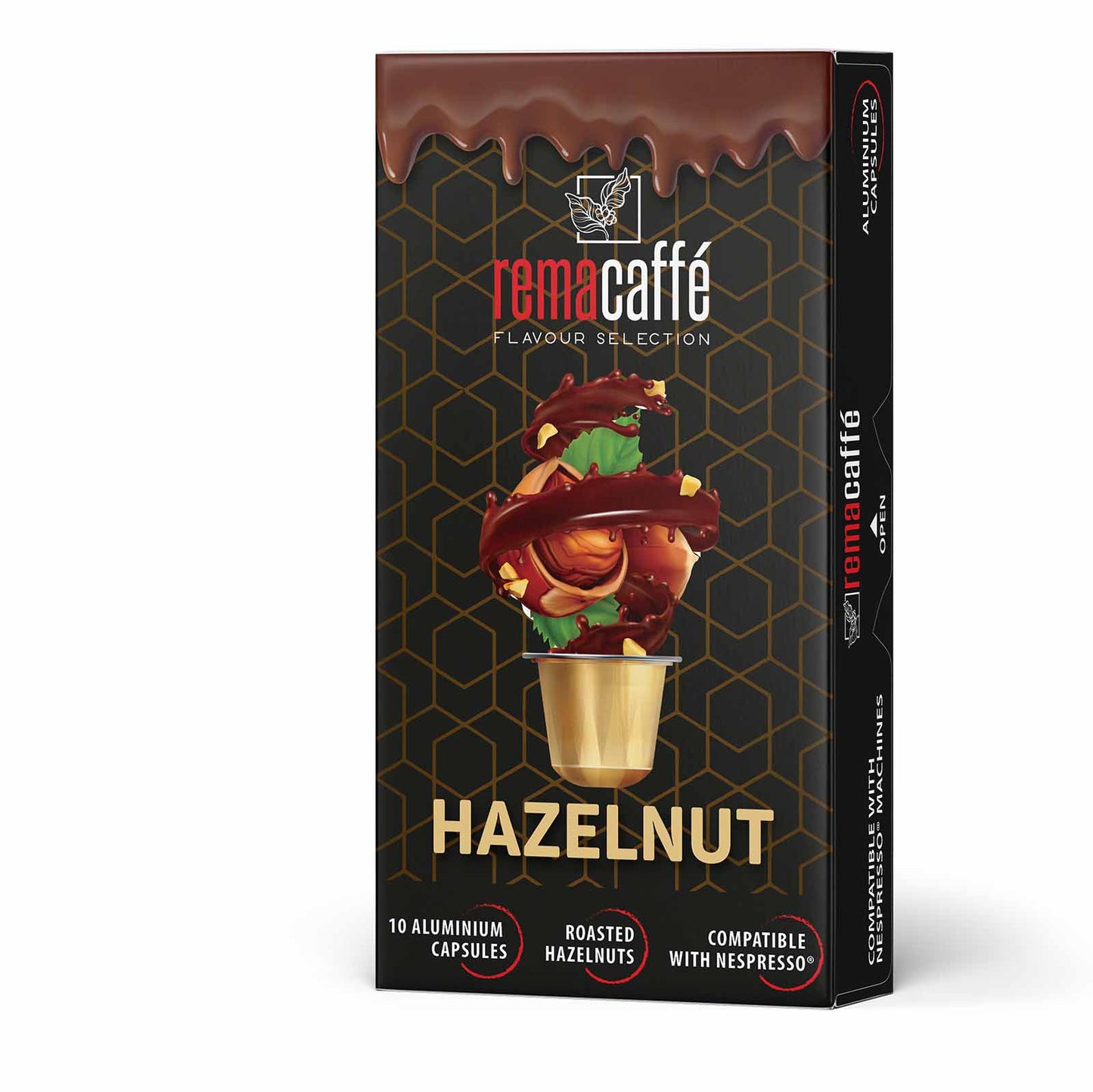 Kапсули REMACAFFÉ HAZELNUT, 10 бр., съвместими с машини Nespresso