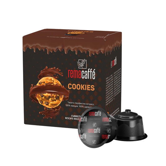 REMACAFFÉ Cookies capsule, 16 buc., compatibile cu aparatele de cafea Nescafe Dolce Gusto