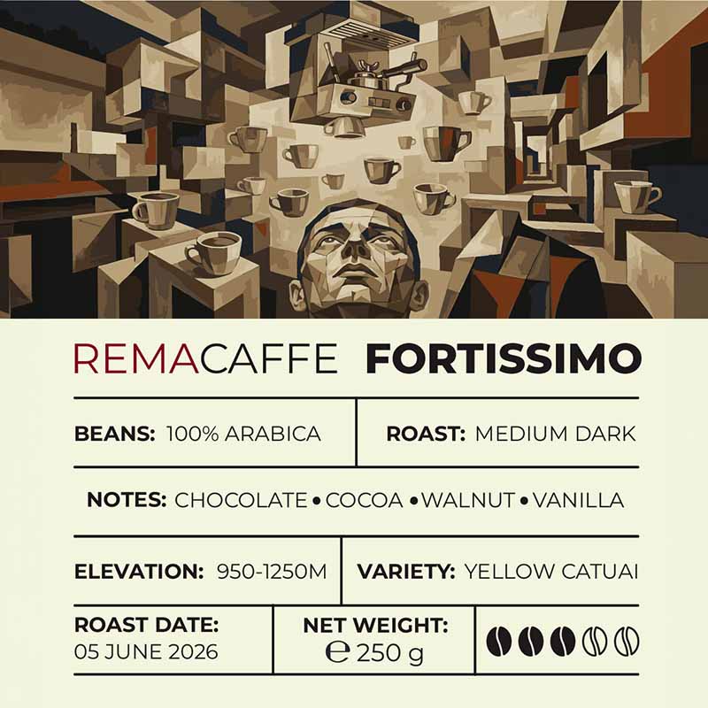 Кафе на зърна REMACAFFE Fortissimo, 250 гр.