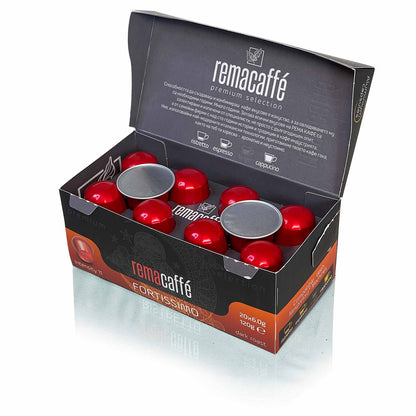 капсули REMACAFFE Fortissimo, 20 бр., съвместими с кафемашини Nespresso