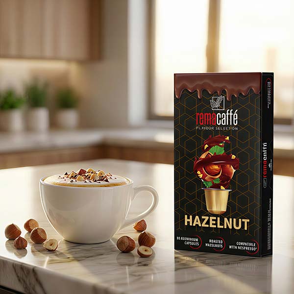 REMACAFFÉ HAZELNUT capsules, 10 pcs., for NESPRESSO coffee machines