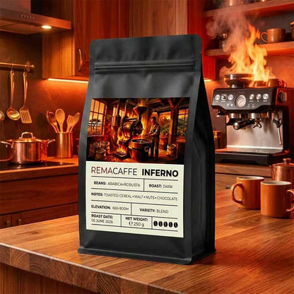 Кафе на зърна REMACAFFE Inferno, 250 гр.